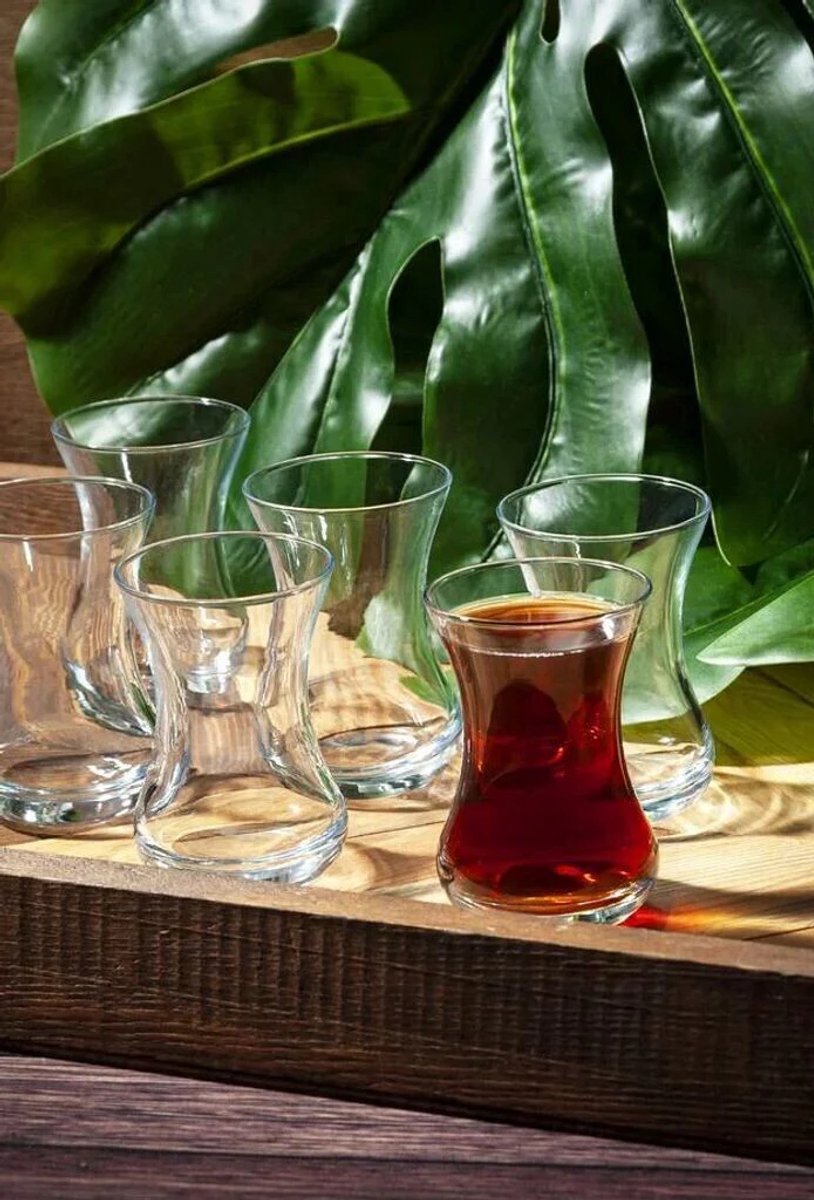 LAV - theeglazen set - Asena 6 stuks - 125 ml - transparant - hittebestendig & vaatwasmachinebestendig