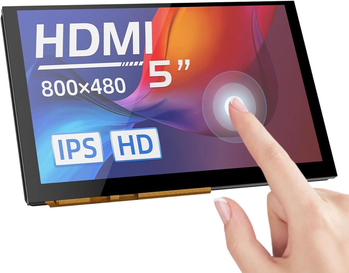 5 Inch IPS HDMI Touchscreen Monitor 800x480 voor 3D Printers en Raspberry Pi