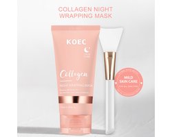 Collagen Night Wrapping Mask – Collageen Sleeping Mask – Korean Skincare – Anti-Aging – Hydraterend & Verstevigend – Glass Skin Effect – Peel Off Nachtmasker