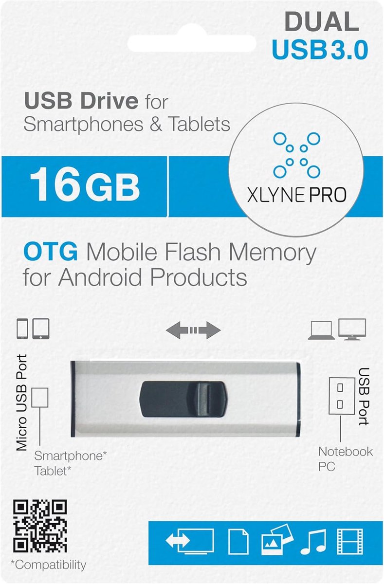 OTG USB Stick - Geheugenstick Micro USB - Bestanden Delen - Dubbele Connector - 6.1 x 2 x 0.8 cm