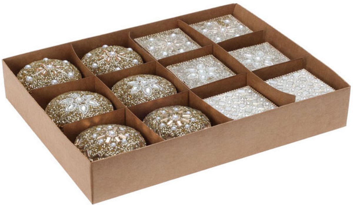 Doosje 7x4cm Goud, Set van 12