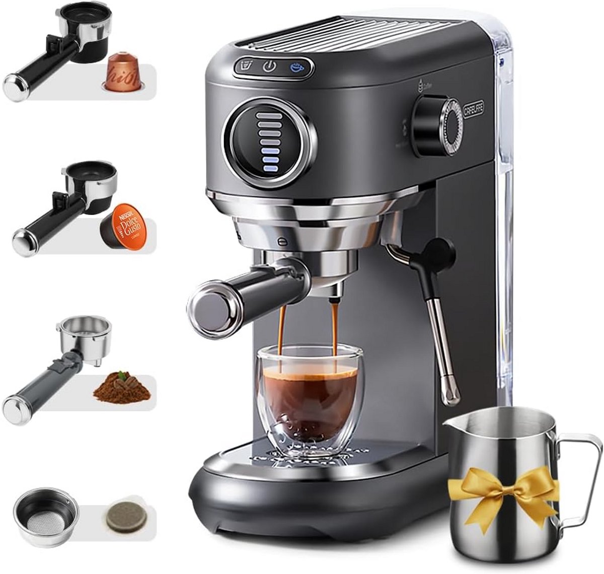 Professionele Espressomachine met Stoompijp - 15 Bar