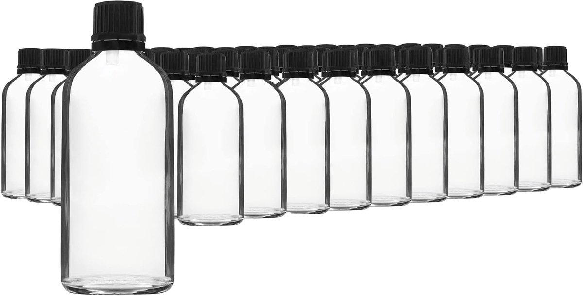 Set van 70 Kleine Glazen Druppelflessen met Pipetdop, 100ml