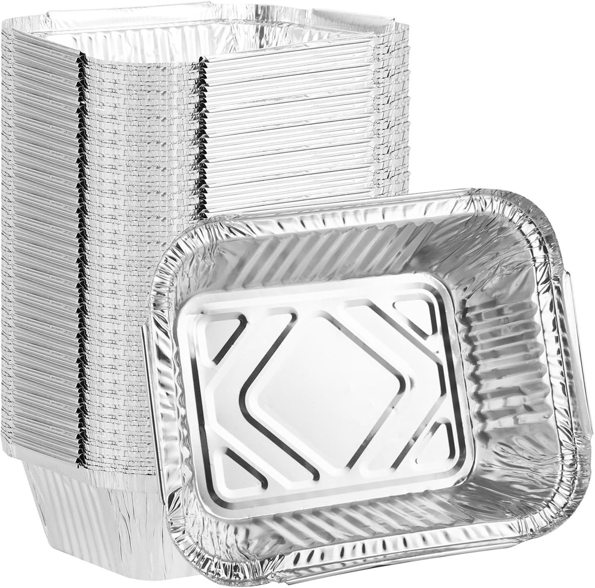 100x Aluminium Schalen voor Grillen, Bakken en Ovenschotels - 410 ml