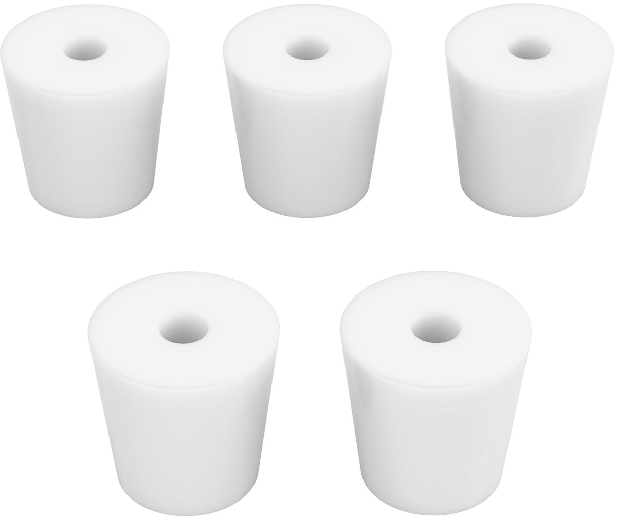 Set van 5 Siliconen Stopper voor Flessen of Buizen met 8mm Opening