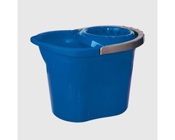 Kunststof Wasemmer - Schoonmaak Emmer - Huishoudelijk Gebruik - Met Uitwringfunctie - 11 Liter - Blauw
