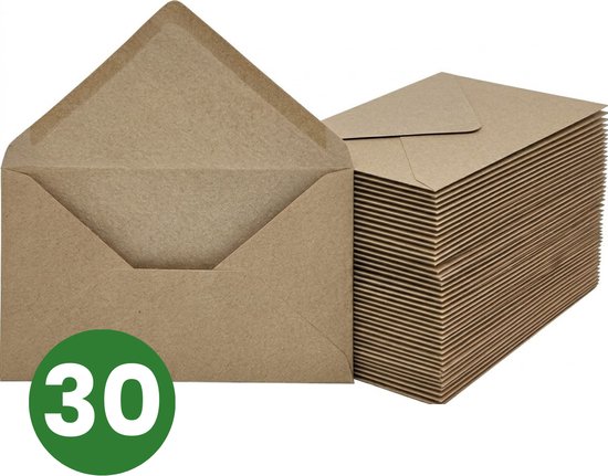 Japun - enveloppen (100 stuks) van bruin vintage kraftpapier, envelop zonder venster - DIN B6-175 x 125 mm Japun - enveloppen (100 stuks) van bruin vintage kraftpapier, envelop zonder venster - DIN B6-175 x 125 mm