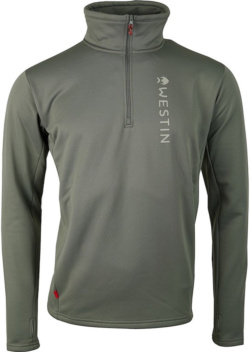 Westin Fishing Energy Midlayer1/2 rits donker Groen