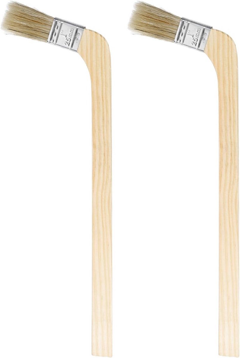 Schilderkwasten Set - Verfkwasten - Radiator Schilderen - Buighoek Ontwerp - 2 Stuks 2.5cm
