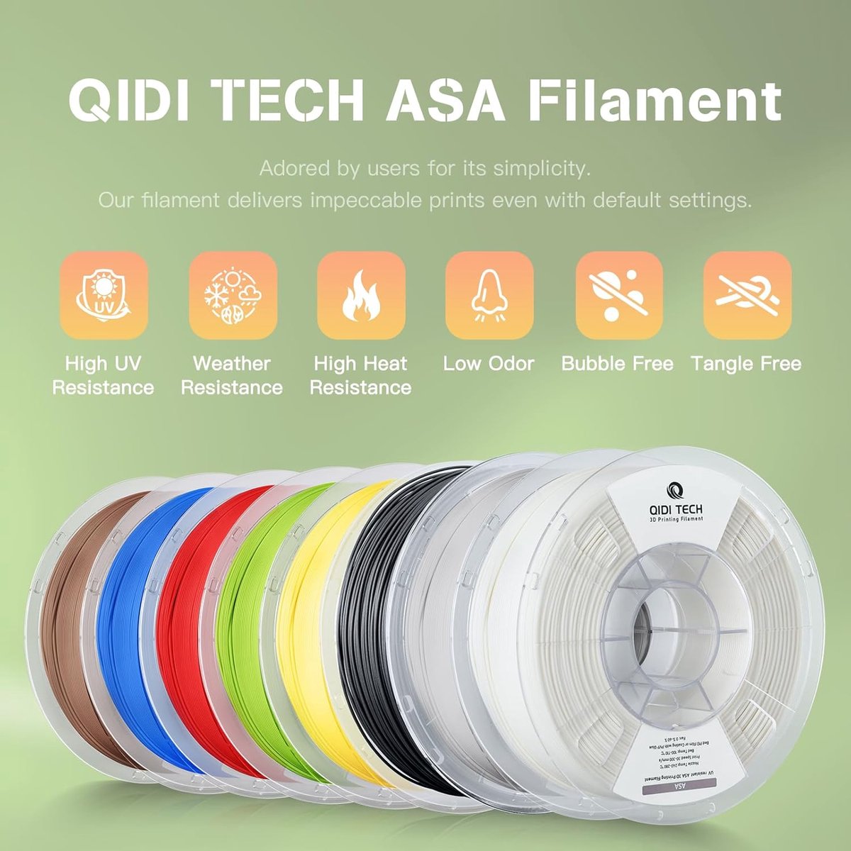 3D Printer Filament - ASA Draad - Buiten Prints - Hoge UV Weerstand - 1.75mm 1kg - Wit