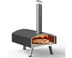Trexxo - Oven - Pizza Oven - Buiten Oven - Roterende pizza steen - Pizza Cutter - Pizza Spatula - Mini Oven - Stainless - Zwart