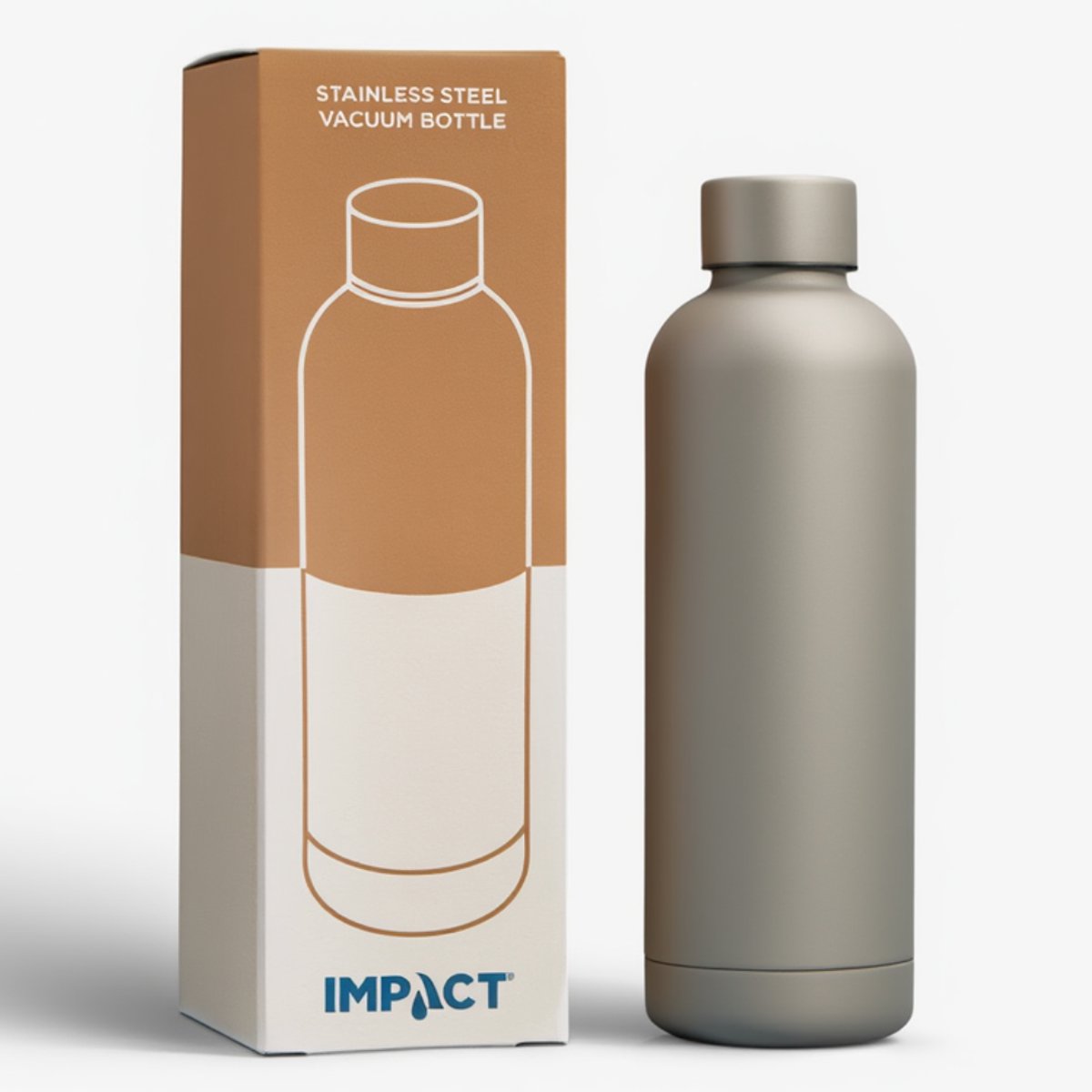 Thermosfles 500 ml - Herbruikbare Waterfles - Aluminium - BPA vrij - Zilver