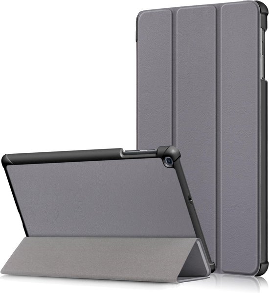 Flip Case voor Samsung Galaxy Tab A 10.1 Inch (2019) - Tablet Hoesje -  Grijs | bol