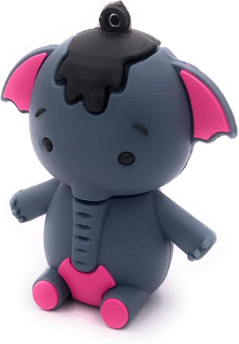 USB Stick - Geheugenstick Dataopslag - Bestanden Verplaatsen - Uniek Olifant Design - 8GB 32GB - Blauw