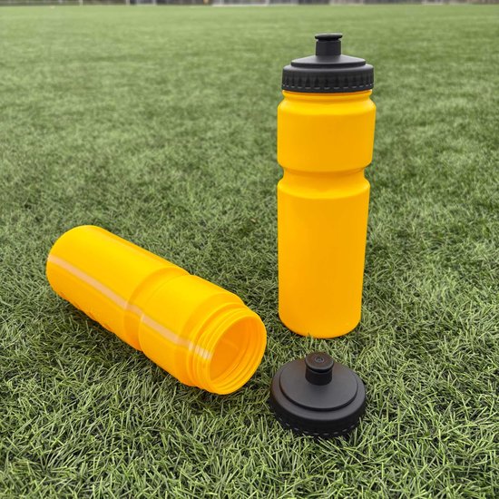 Bidon Geel 750 ml - Blanco Drinkfles met vingergrepen - Tacticcoach — afbeelding 2