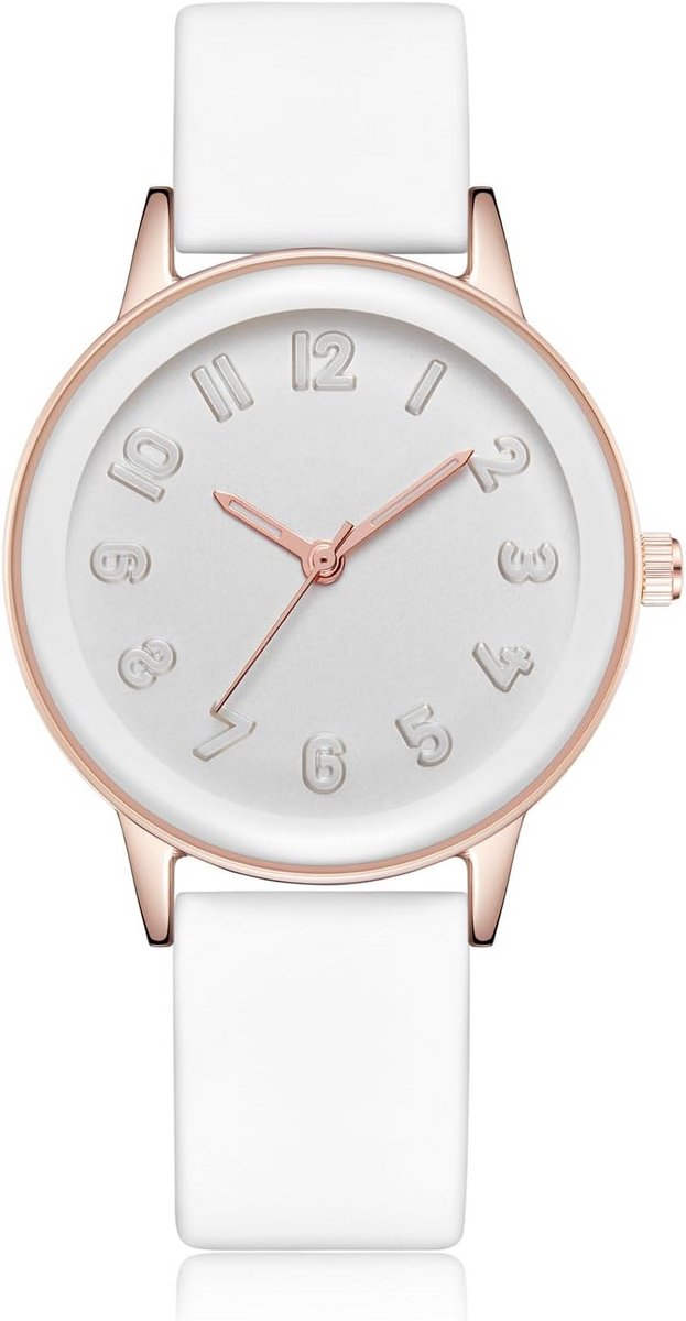 Elegant Analoog Dameshorloge met Vierkante Wijzerplaat - Waterdicht Siliconen Band