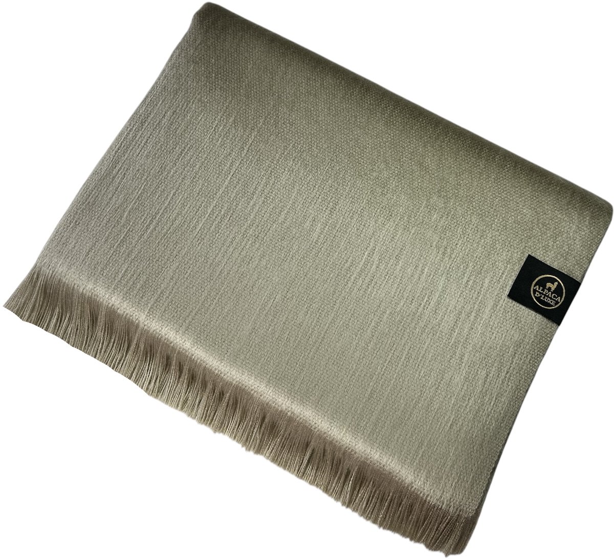 Alpaca D'Luxe Sjaal - Hypoallergeen - Lichtgoud - Luxe Alpaca Wollen Sjaal - Zacht en van Kwaliteit - Duurzaam - Elegant - Warm - Sjaals Dames - Sjaals Heren - Luxe cadeau - Sustainable - Stijlvol - Scarf - Comfortabel - Cadeau tip - Alpaca - Shawls