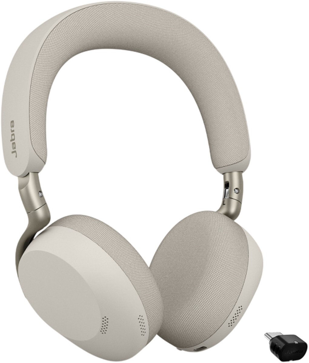 Jabra Evolve3 75 UC + Link 390c Headset Draadloos Hoofdband Oproepen/muziek USB Type-C Bluetooth Grijs