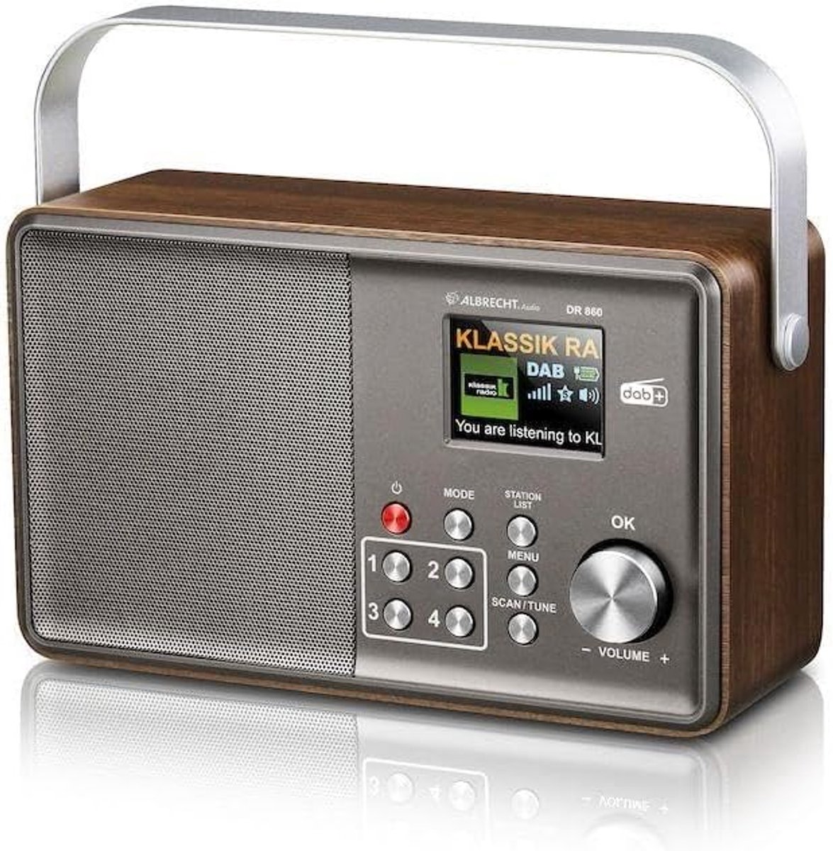 Gebruiksvriendelijke DAB+ Digitale Radio met Kleurendisplay en Groot Lettertype