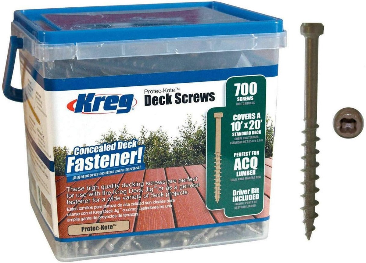 Dekschroeven 51 mm RVS Schroeven Platte Kop 700 Stuks voor Buiten
