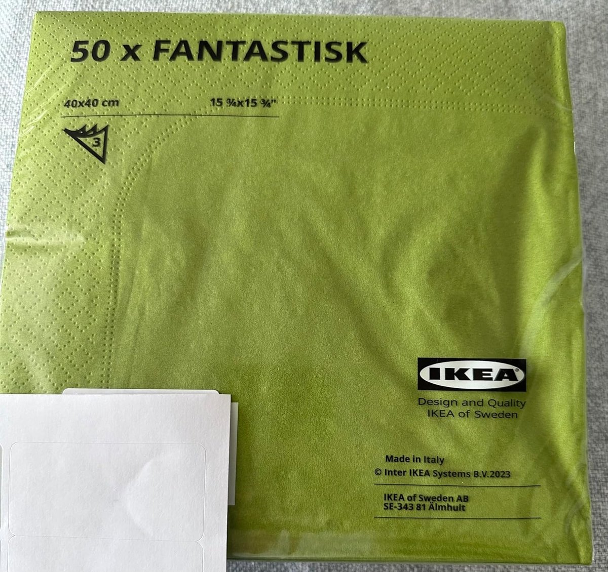 Papieren Servetten 50 Stuks - 3 Laags en Zeer Absorberend - 40x40 cm