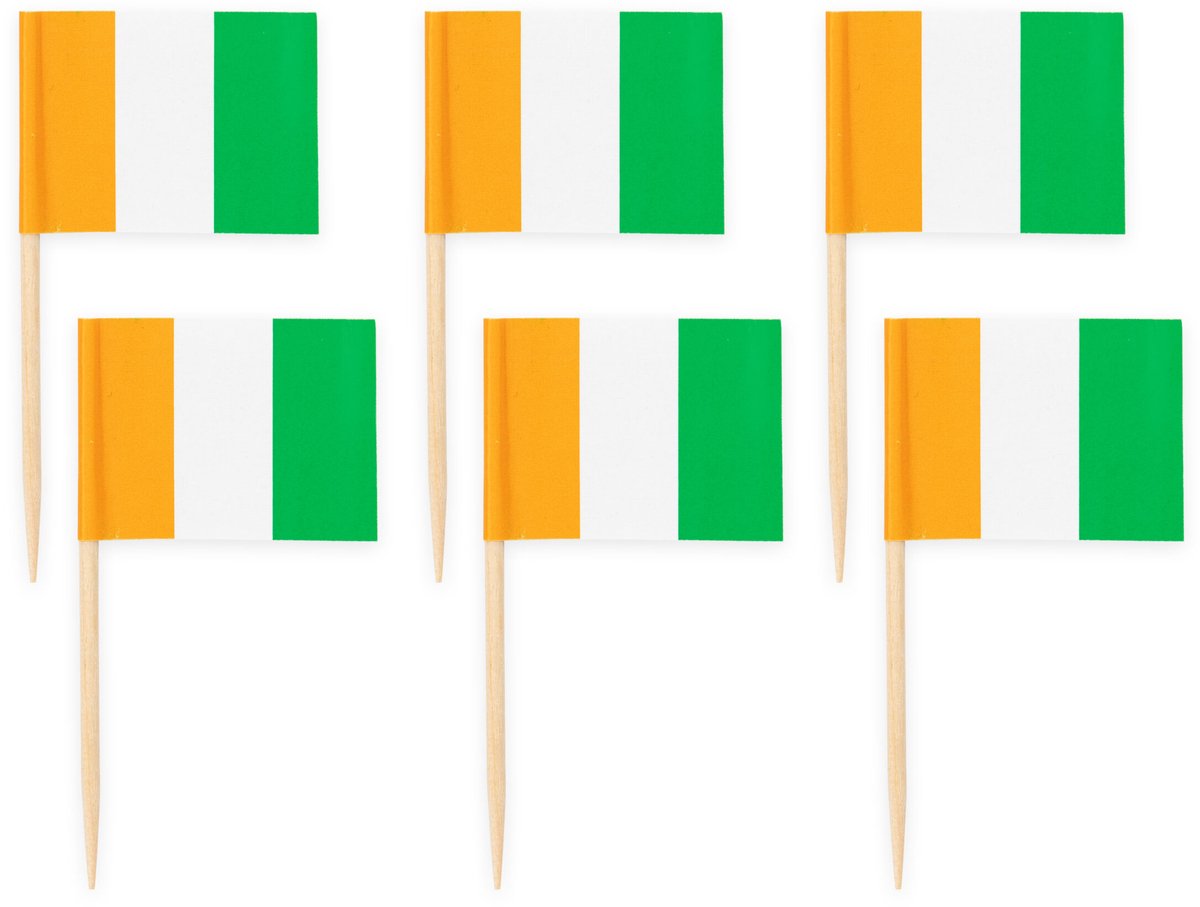 100x Cocktailprikkers Ierland - Hapjes Cocktail Tapas Zomer Terras EK / WK Voetbal