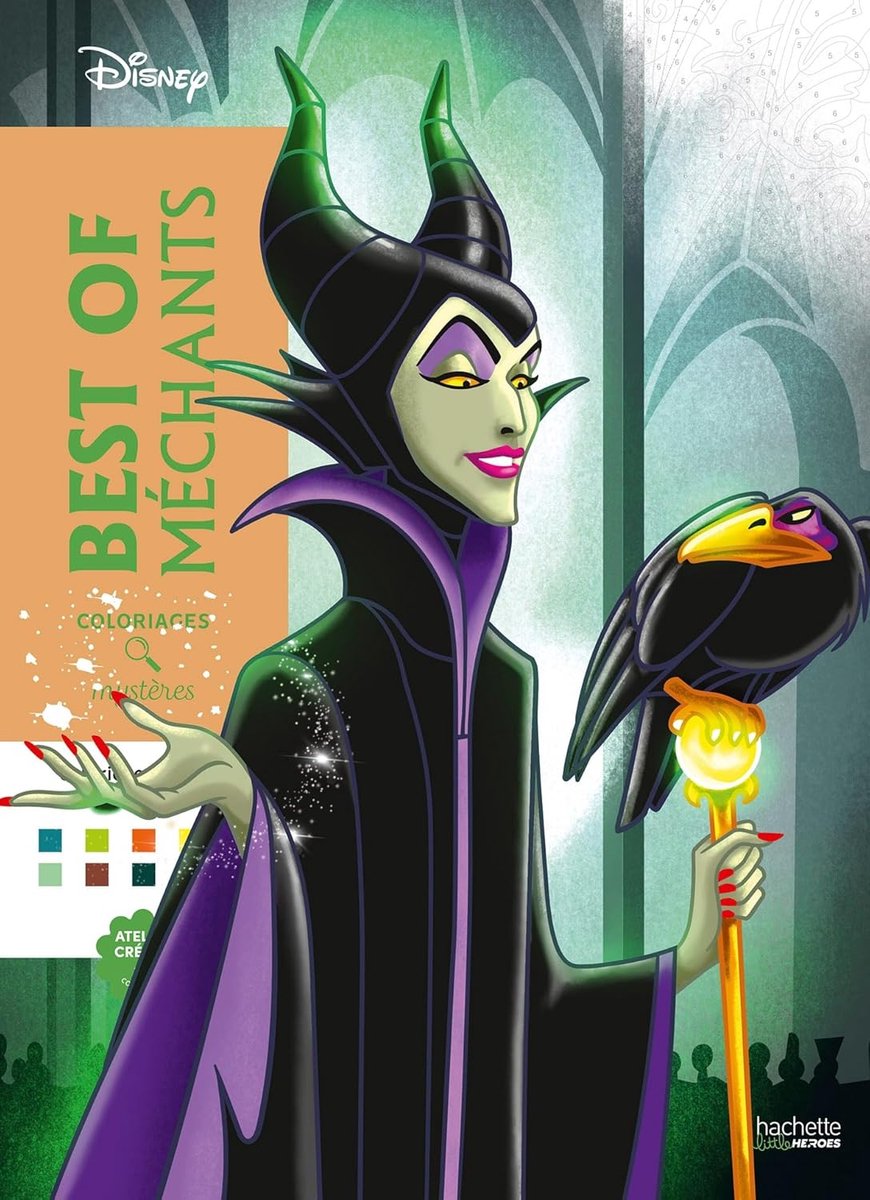 Atelier Créatif Disney Coloriages mystères COLORIAGES MYSTERES BEST OF MECHANTS - Hachette - Kleuren op nummer kleurboek voor volwassenen