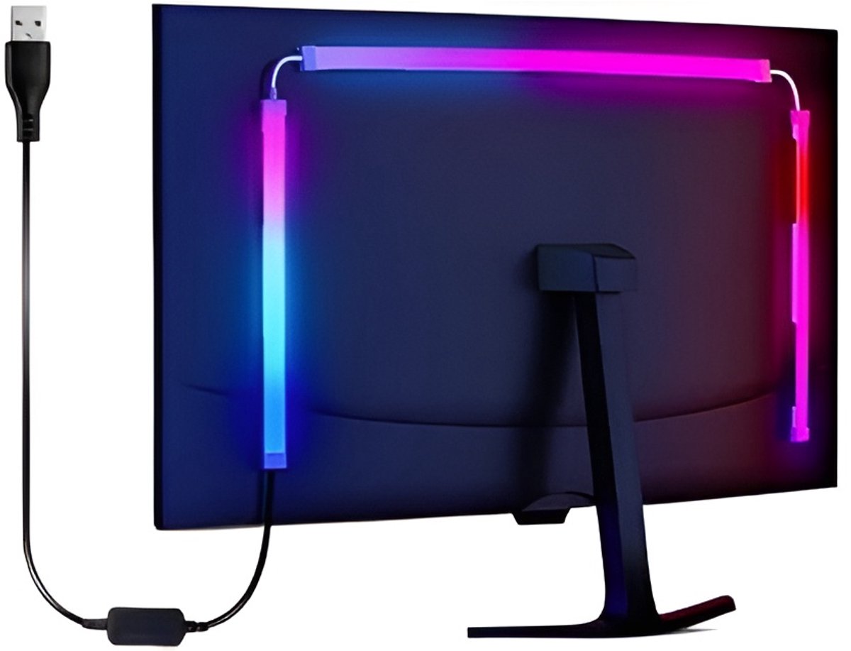 RGB Monitor Verlichting 24 inch – 60,96 cm – App & Afstandsbediening – USB