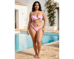 Bikini Set - Sexy Bikini Set - Push Up Tropical Pink Perfection Beugel Bikini Set 431 - Tropishe roze