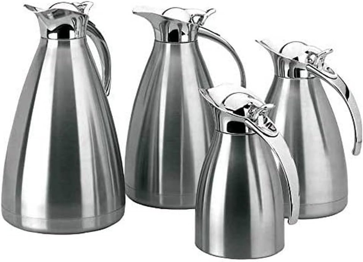 Luxe Thermoskan 1 Liter - Isolerende RVS Server met Lekdichte Dop