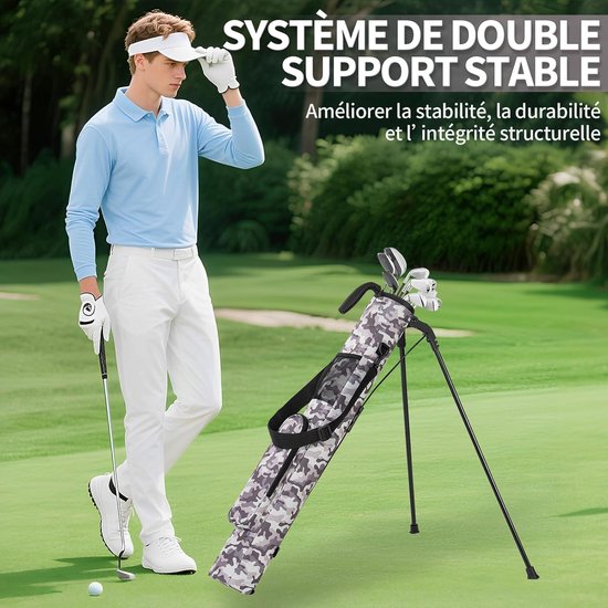 Lichte Golftas met Standaard (120 cm) - Draagbaar met Voet en Verstelbare Banden van Merkloos — afbeelding 3
