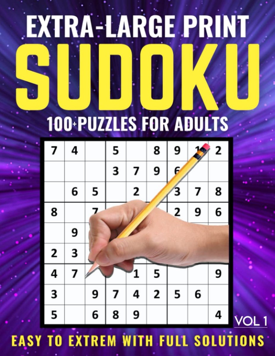 Sudoku Puzzelboek - Grote Cijfers - Ontspanning Thuis - Eén Puzzel Per Pagina - A4 Formaat