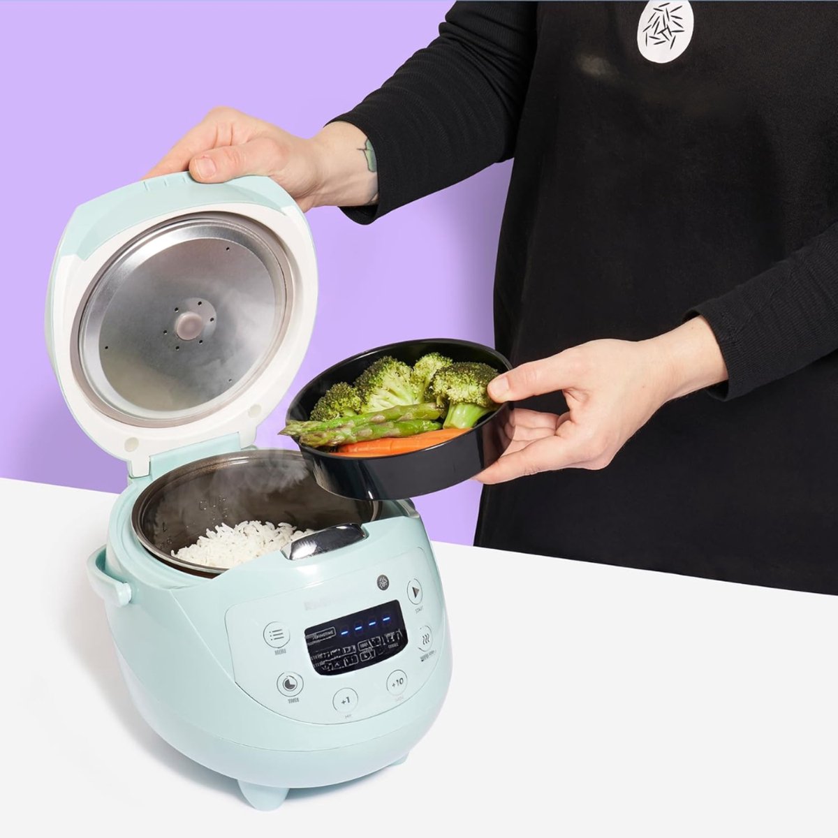 Aura® Multicooker Slowcooker Rood 35cm x 27cm x 27cm - afbeelding 3