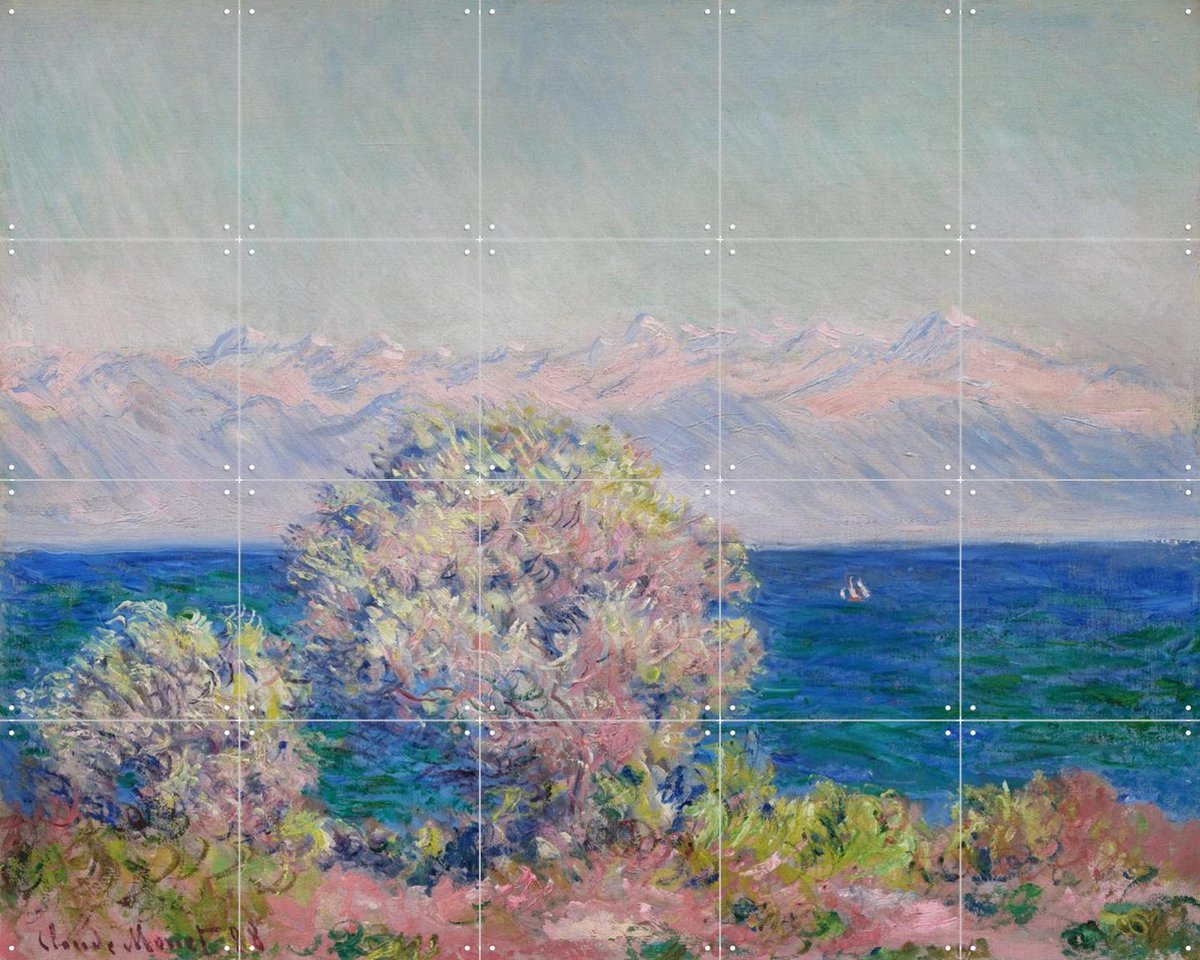 IXXI Cap d'Antibes, Mistral, Claude Monet & Museum of Fine Arts Boston - 100 x 80 cm - Gratis ophangtool - Grote wanddecoratie en posters -