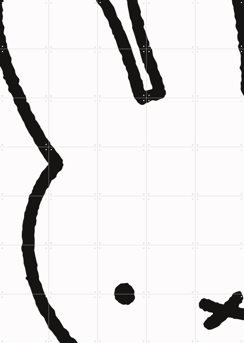 IXXI Nijntje Kiekeboe, Nijntje - 100 x 140 cm - Gratis ophangtool - Grote wanddecoratie en posters - Illustraties, Fantasierijk, Speels, Minimalisme