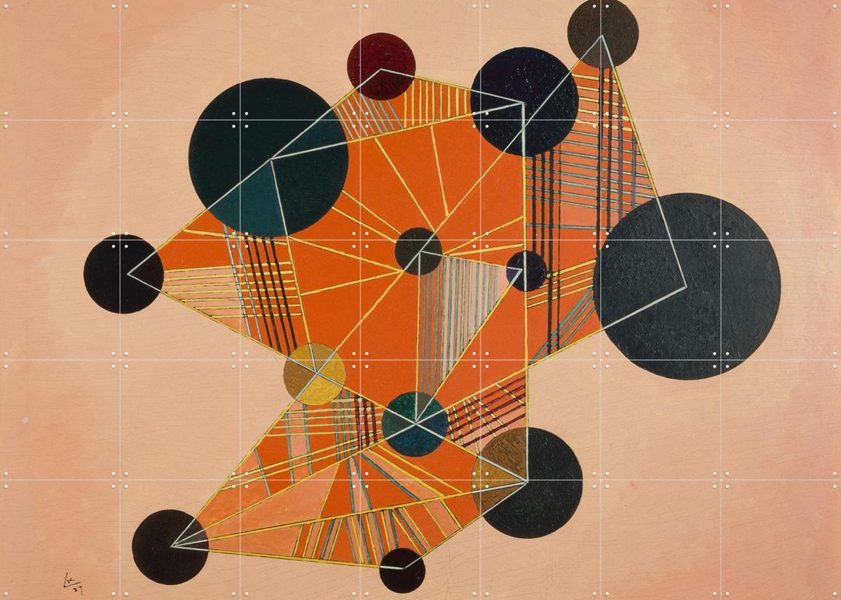 IXXI Hover, Kandinsky & Bridgeman Images - 140 x 100 cm - Gratis ophangtool - Grote wanddecoratie en posters - Abstract, Klassiek, Geometrische Kunst