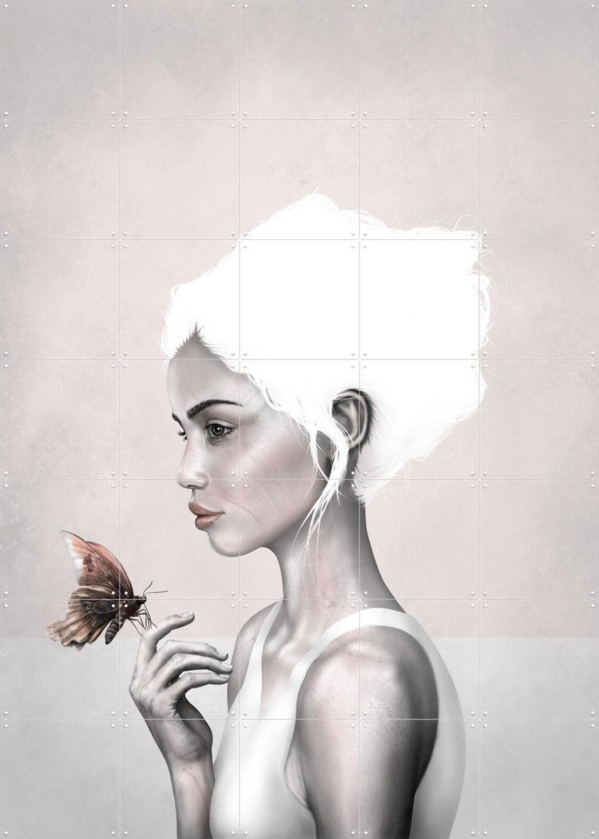 IXXI All White, Erik Andreas - 100 x 140 cm - Gratis ophangtool - Grote wanddecoratie en posters - Illustraties, Digitale Kunst, Slaapkamer
