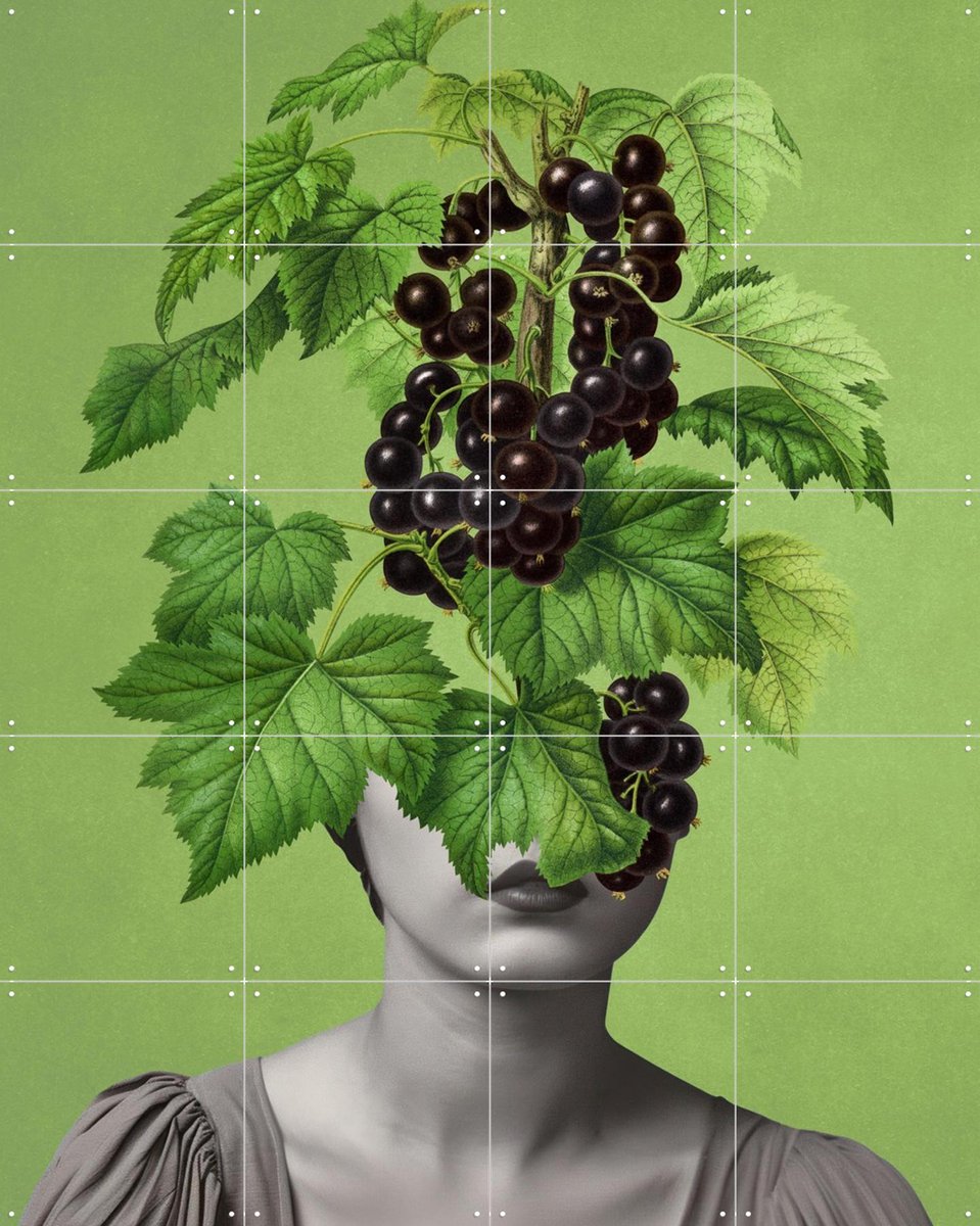 IXXI The Blackcurrant Miracle, Marja van den Hurk - 80 x 100 cm - Gratis ophangtool - Grote wanddecoratie en posters - Surrealisme, Grafisch Ontwerp