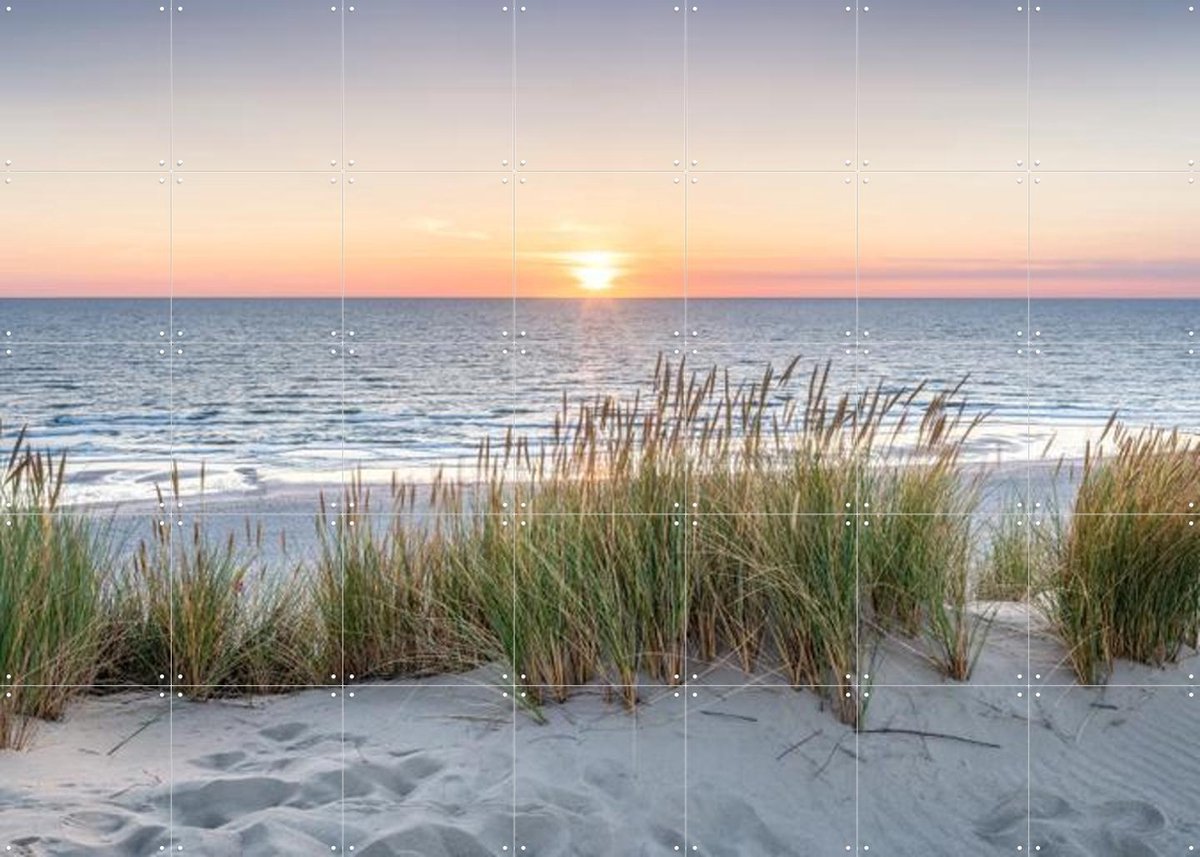 IXXI Panoramic Beach, Jan Becke - 140 x 100 cm - Gratis ophangtool - Grote wanddecoratie en posters - Naturalisme, Fotografie, Slaapkamer, Woonkamer