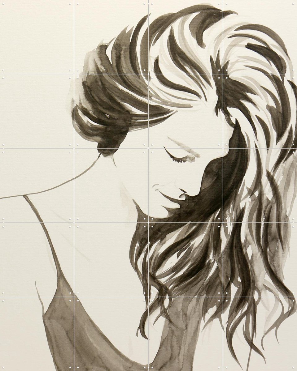 IXXI In Mind, Natalie Bruns - 80 x 100 cm - Gratis ophangtool - Grote wanddecoratie en posters - Line art, Illustraties, Tekeningen, Slaapkamer