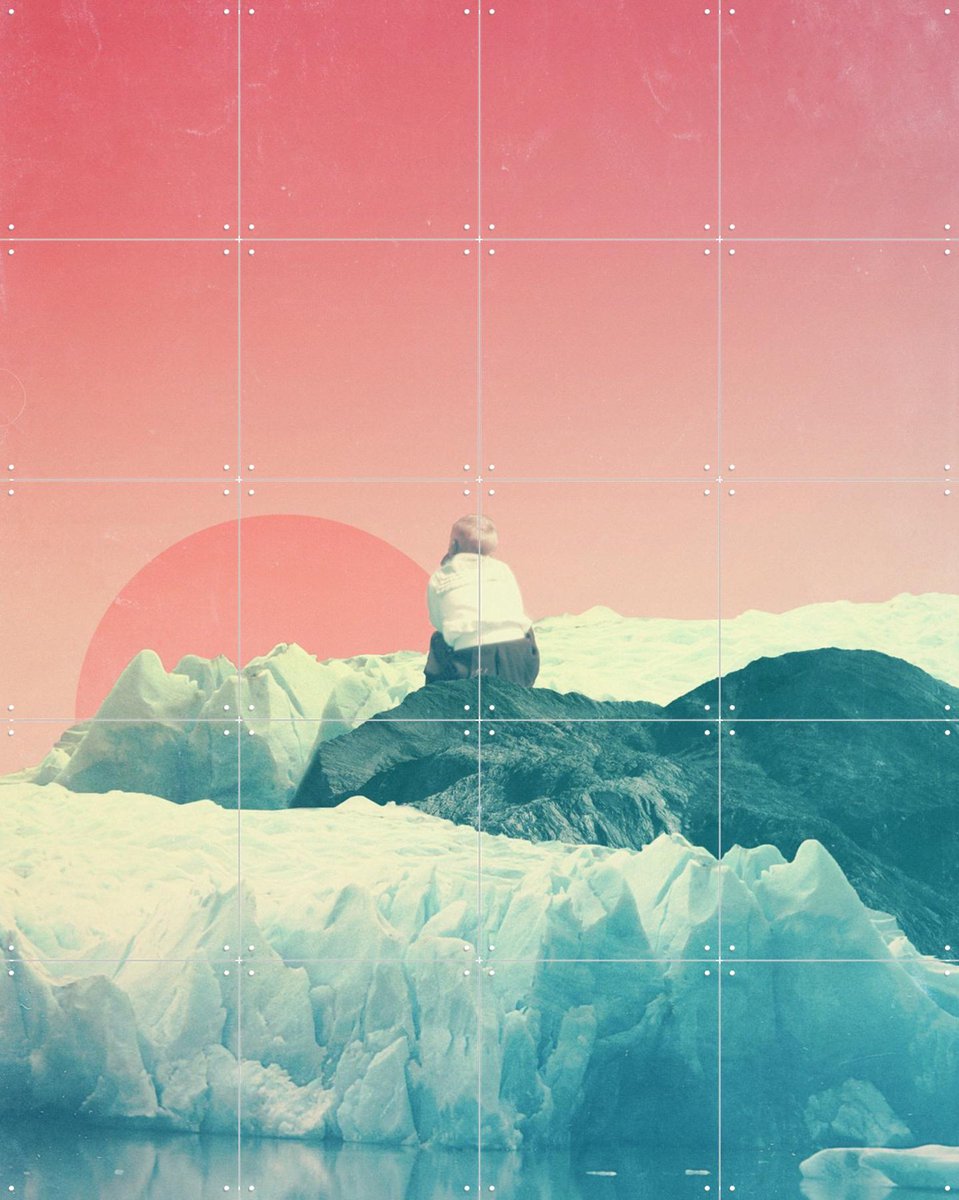 IXXI PaleDreamer, Frank Moth - 80 x 100 cm - Gratis ophangtool - Grote wanddecoratie en posters - Kleurrijk, Surrealisme, Vintage, Digitale Kunst