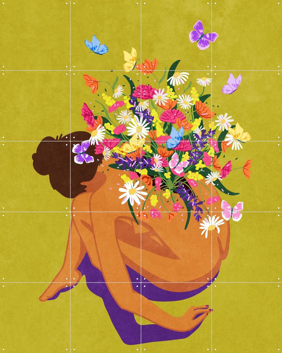IXXI Free your potential, Raissa Oltmanns - 80 x 100 cm - Gratis ophangtool - Grote wanddecoratie en posters - Grafisch Ontwerp, Illustraties, Speels