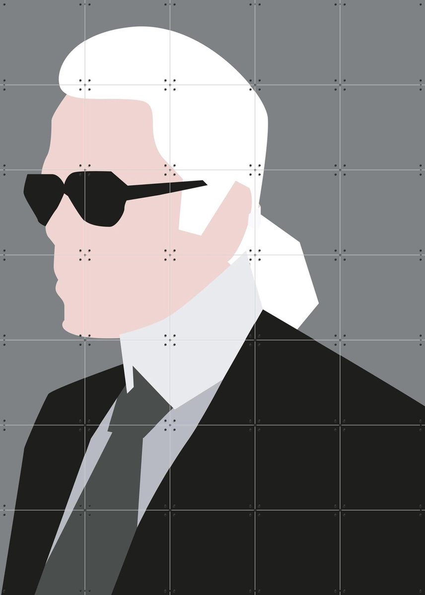 IXXI Karl, Helena Ravenne - 100 x 140 cm - Gratis ophangtool - Grote wanddecoratie en posters - Grafisch Ontwerp, Illustraties, Geometrische Kunst