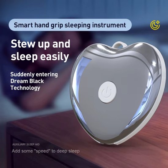 Mini Slaap Hulpapparaat - Slim Microcurrent Pulse Voor Nek - Handheld Ontspanningsapparaat voor Betere Slaap, Vermindering van Angst en Stress, en Verbetering van Slaapkwaliteit- Zilver van Hi5x — afbeelding 4