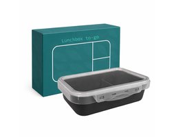 Köpke Broodtrommel - Lunchbox - Rechthoekig - Zwart - Transparant