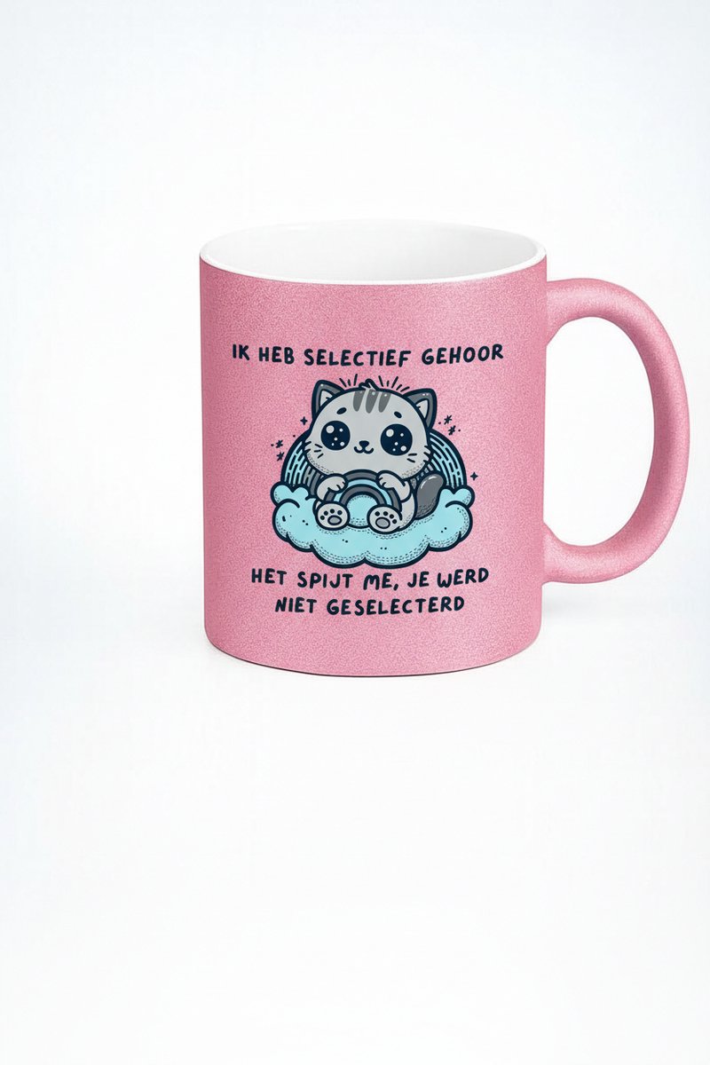Ik Heb Selectief Gehoor Mok - Cadeau voor Kattenliefhebbers