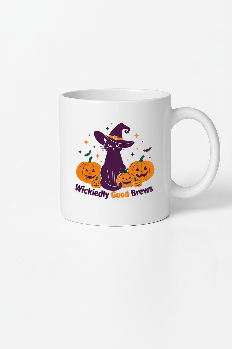 Halloween Mok - Wickedly Good Brews Kat Heks Design