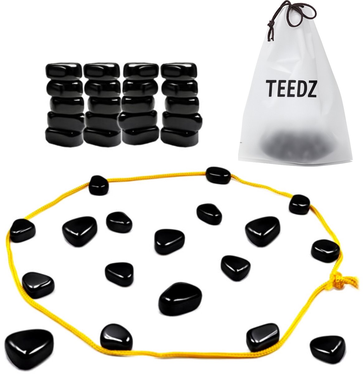 Magnetisch Strategiespel – 30 Magnetische Stenen – Magnetisch schaakspel - Educatief Denkspel – Voor Kinderen & Volwassenen – Inclusief Touw & Opbergzakje- tafelschaak, schaak, magnetisch spel, magneten, feestspel, kinderspel