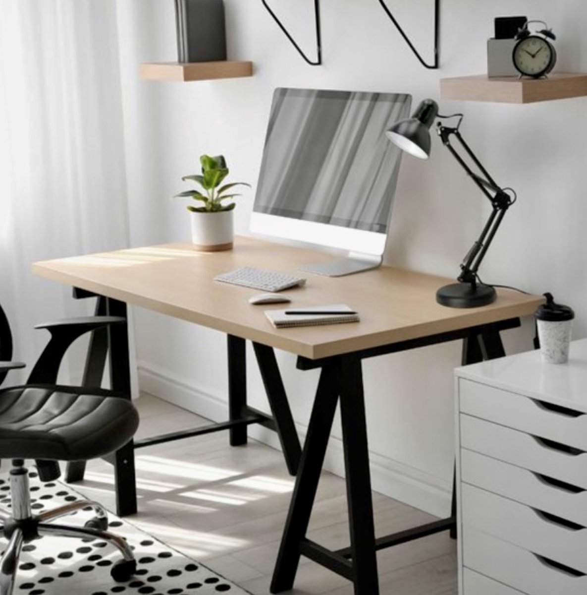 Retro Bureaulamp Met Clip - Klassiek Design thumbnail 3