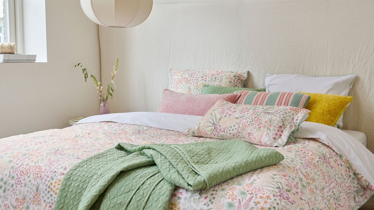 Pip Studio Lodi Garden dekbedovertrek - Lits-Jumeaux XL - 260 x 200/220 cm - Gebroken wit